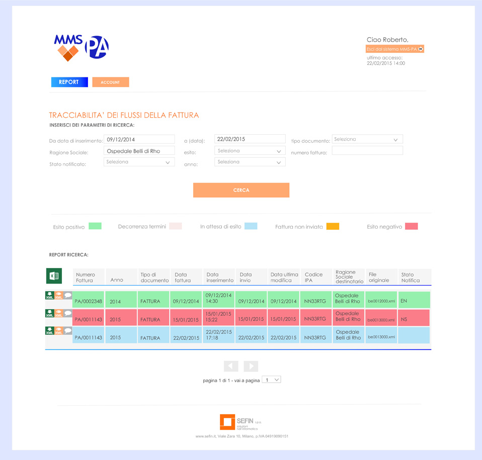 Software tracciamento fattura PA
